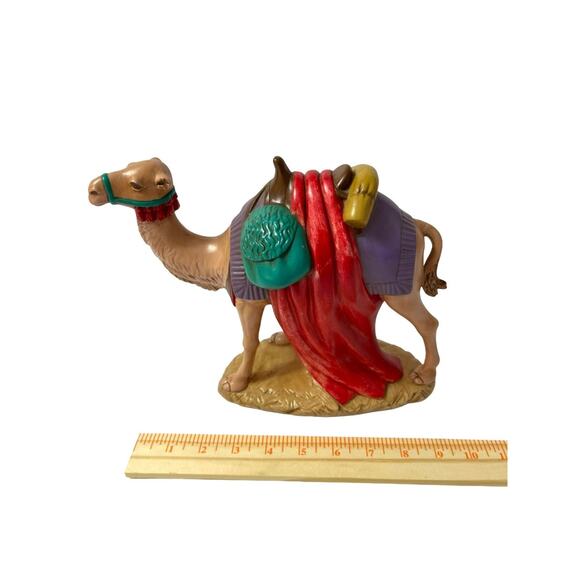 Holland Mold Teal Red Purple Nativity Hand Painted Ceramic Camel 1971 - Picture 12 of 12